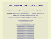 Tablet Screenshot of googolplexian.com